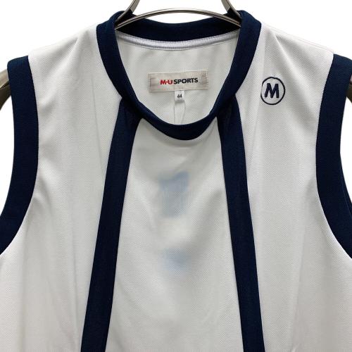 M U SPORTS (エムユースポーツ) ゴルフウェア(トップス) レディース ホワイト×ネイビー