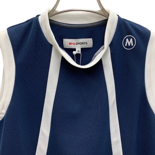 M U SPORTS (エムユースポーツ) ゴルフウェア(トップス) レディース ネイビー×ホワイト