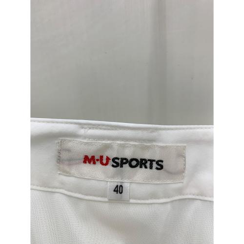 M U SPORTS (エムユースポーツ) ゴルフウェア(スカート) レディース ホワイト×ネイビー