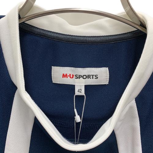 M U SPORTS (エムユースポーツ) ゴルフウェア(トップス) レディース ネイビー×ホワイト