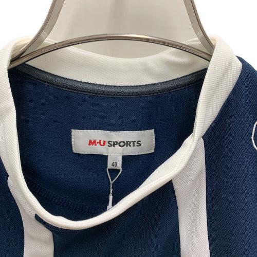 M U SPORTS (エムユースポーツ) ゴルフウェア(トップス) レディース ネイビー×ホワイト