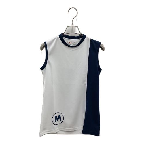 M U SPORTS (エムユースポーツ) ゴルフウェア(トップス) レディース ホワイト×ネイビー
