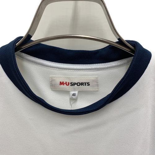 M U SPORTS (エムユースポーツ) ゴルフウェア(トップス) レディース ホワイト×ネイビー