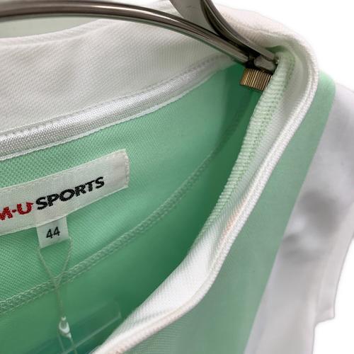 M U SPORTS (エムユースポーツ) ゴルフウェア(トップス) レディース グリーン×ホワイト