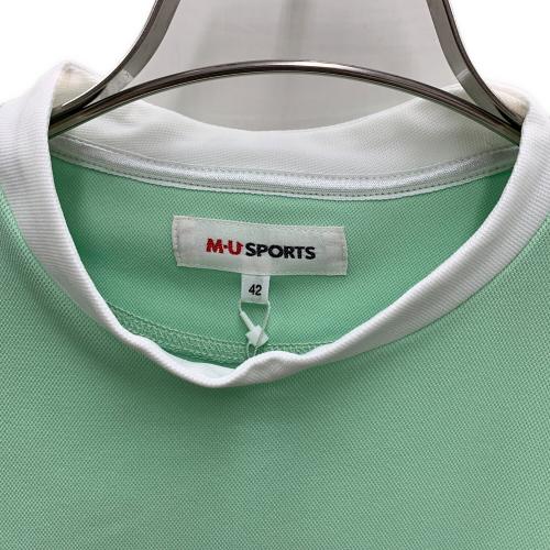 M U SPORTS (エムユースポーツ) ゴルフウェア(トップス) レディース グリーン×ホワイト