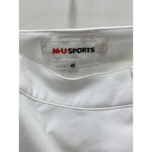 M U SPORTS (エムユースポーツ) ゴルフウェア(スカート) レディース ホワイト×ネイビー