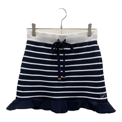 M U SPORTS (エムユースポーツ) ニット ゴルフウェア(スカート) レディース ネイビー×ホワイト