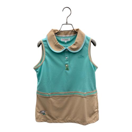 M U SPORTS (エムユースポーツ) ポロシャツ ゴルフウェア(トップス) レディース グリーン×ベージュ