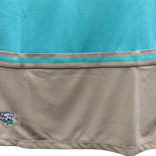 M U SPORTS (エムユースポーツ) ポロシャツ ゴルフウェア(トップス) レディース グリーン×ベージュ