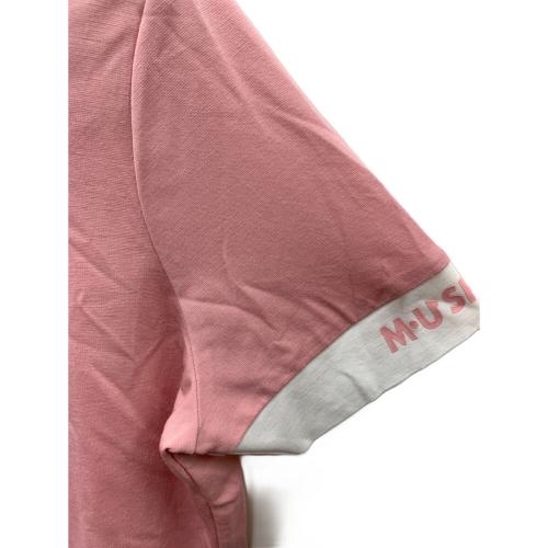 M U SPORTS (エムユースポーツ) ポロシャツ ゴルフウェア(トップス) レディース ピンク×ホワイト