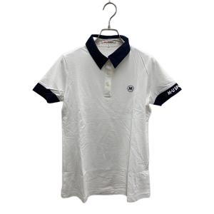 M U SPORTS (エムユースポーツ) ポロシャツ ゴルフウェア(トップス) レディース ホワイト×ネイビー