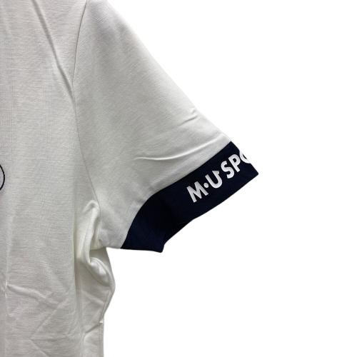 M U SPORTS (エムユースポーツ) ポロシャツ ゴルフウェア(トップス) レディース ホワイト×ネイビー