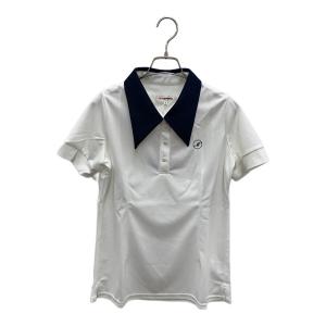 M U SPORTS (エムユースポーツ) ポロシャツ ゴルフウェア(トップス) レディース ホワイト×ネイビー