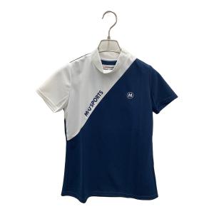 M U SPORTS (エムユースポーツ) ゴルフウェア(トップス) レディース ホワイト×ネイビー