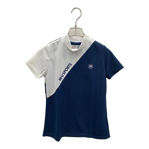 M U SPORTS (エムユースポーツ) ゴルフウェア(トップス) レディース ホワイト×ネイビー