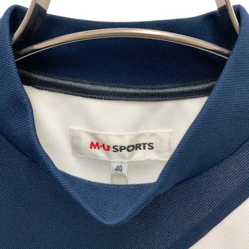 M U SPORTS (エムユースポーツ) ゴルフウェア(トップス) レディース ネイビー×ホワイト