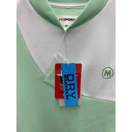 M U SPORTS (エムユースポーツ) ゴルフウェア(トップス) レディース グリーン×ホワイト