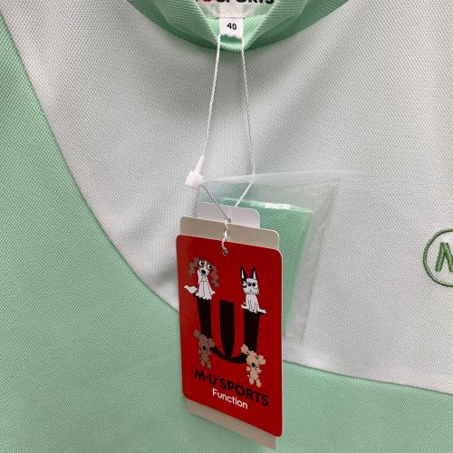M U SPORTS (エムユースポーツ) ゴルフウェア(トップス) レディース グリーン×ホワイト