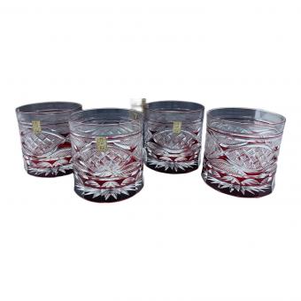 江戸切子　HIROTA GLASS 色被せ硝子切子