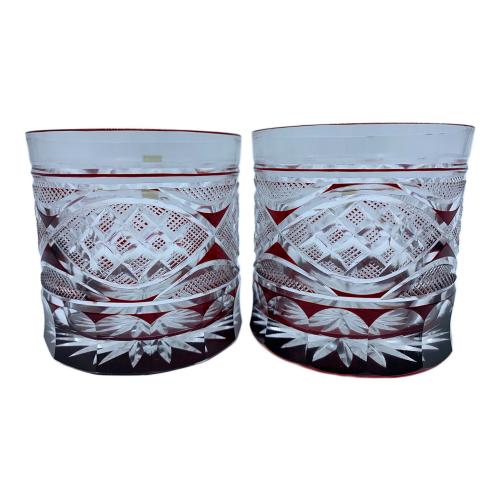 江戸切子　HIROTA GLASS 色被せ硝子切子