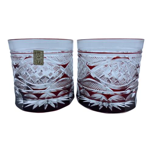 江戸切子　HIROTA GLASS 色被せ硝子切子