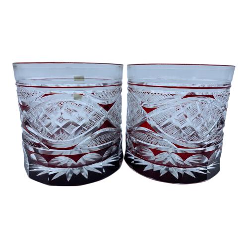 江戸切子　HIROTA GLASS 色被せ硝子切子