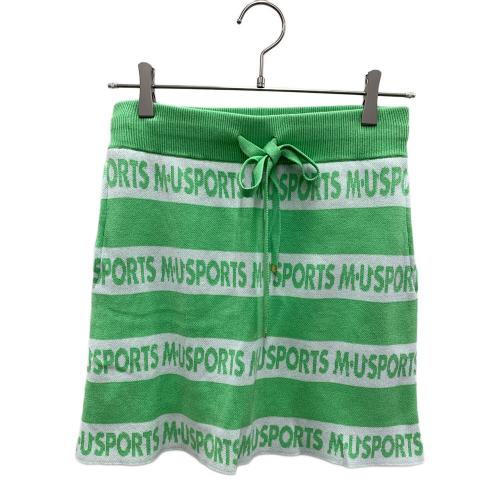 M U SPORTS (エムユースポーツ) ゴルフウェア(スカート) 801H8564K レディース SIZE 42 グリーン×ホワイト