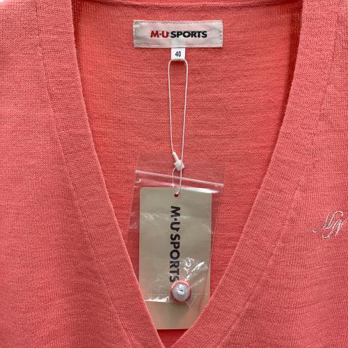 M U SPORTS (エムユースポーツ) カーディガン ゴルフウェア(トップス) 701H8224 ① レディース SIZE 40 ピンク