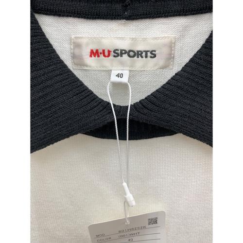 M U SPORTS (エムユースポーツ) ゴルフウェア(トップス) 801H8252K レディース SIZE 40 ホワイト×ネイビー