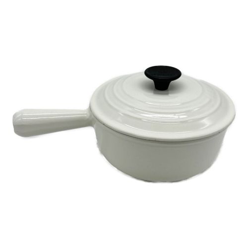 LE CREUSET (ルクルーゼ) 18cm片手鍋 ホワイト 使用感有｜トレファクONLINE