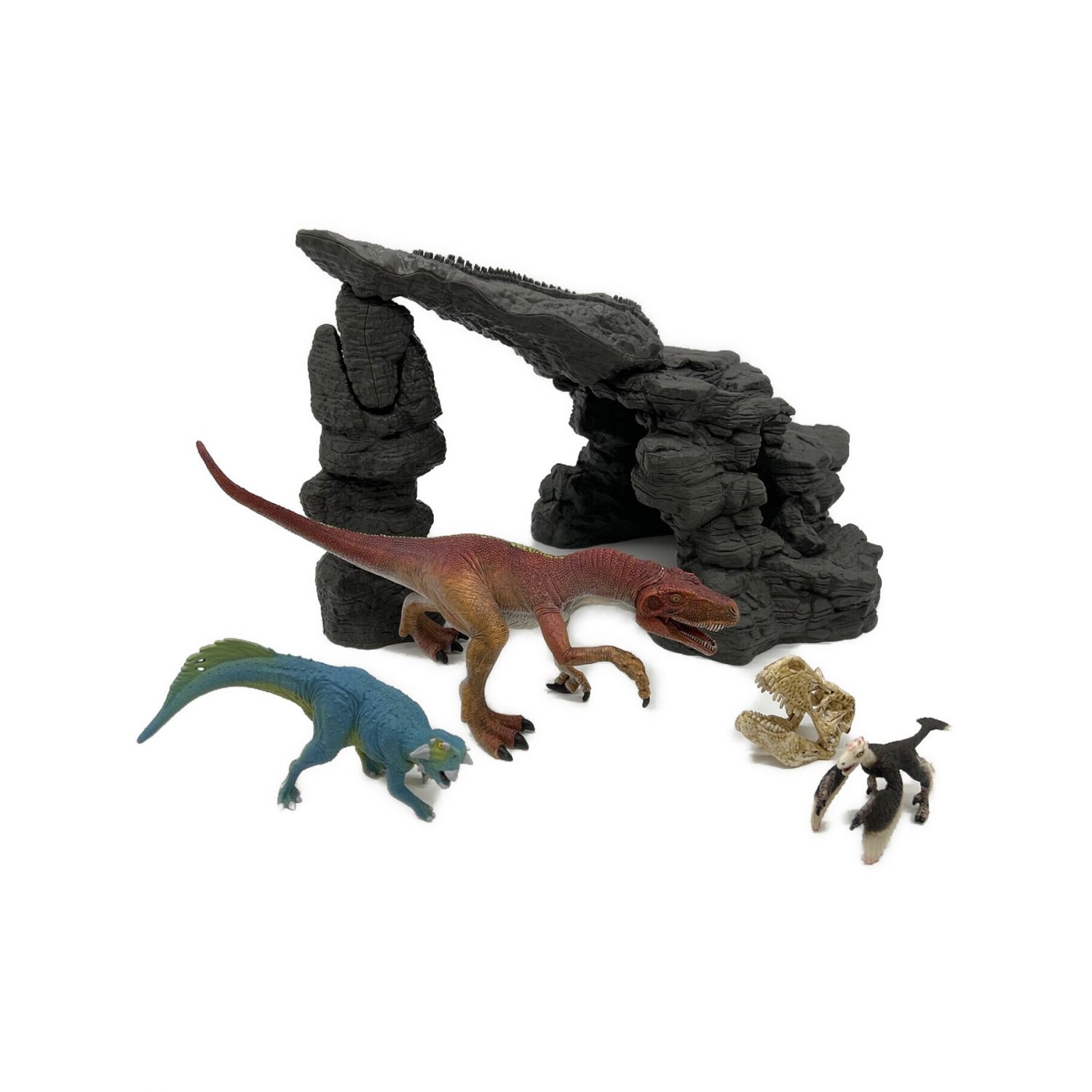 シュライヒ恐竜13体と骨の洞窟Cセット　美品
