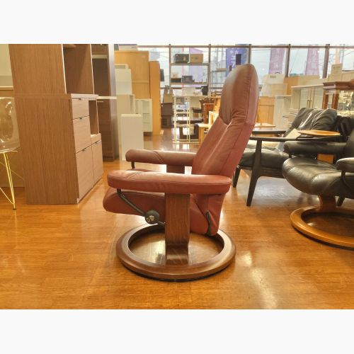 Ekornes (エコーネス) ストレスレスチェア ワインレッド 260 オットマン付き コンサル