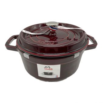 Staub (ストウブ) ココットラウンド 22cm グレナディンレッド 40509-355-0