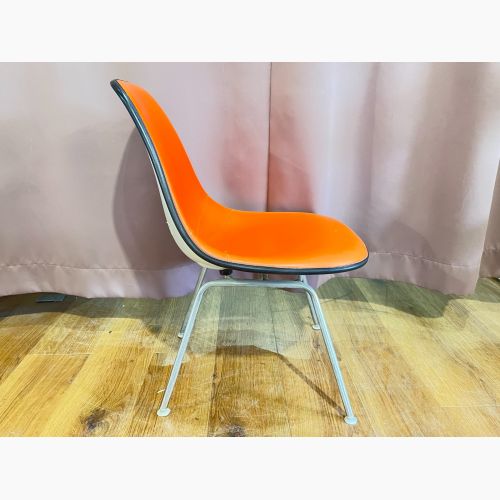 Herman Miller (ハーマンミラー) サイドシェルチェア オレンジ×ブラック×グレー Hベース 140 ナウガレザー