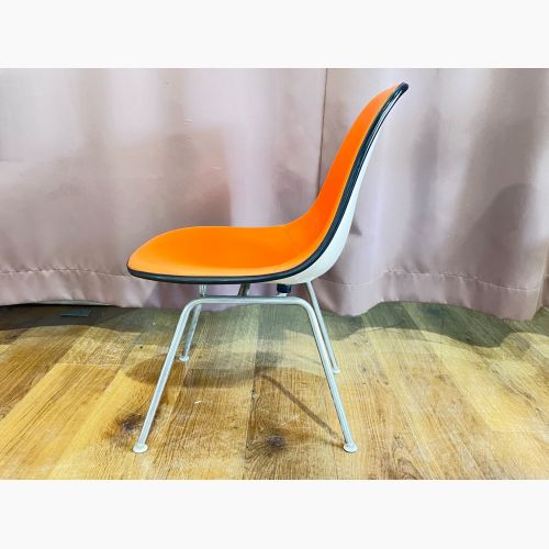 Herman Miller (ハーマンミラー) サイドシェルチェア オレンジ×ブラック×グレー Hベース 140 ナウガレザー