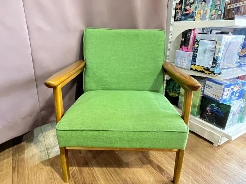 カリモク60 (カリモクロクマル) 1人掛けソファー グリーン W36180GW 布 Kチェア 1シーター