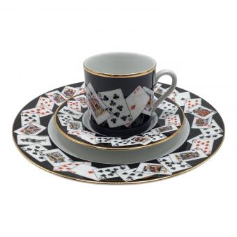 TIFFANY & Co. (ティファニー) カップ&ソーサー トランプ プレート付3点セット