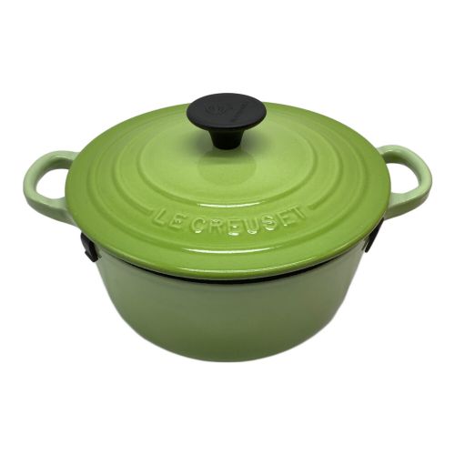 LE CREUSET (ルクルーゼ) 両手鍋 グリーン 18cm ココット・ロンド