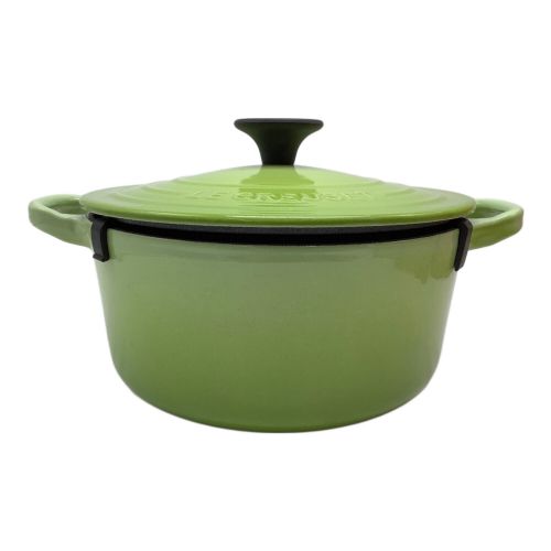 LE CREUSET (ルクルーゼ) 両手鍋 グリーン 18cm ココット・ロンド