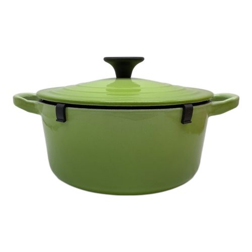 LE CREUSET (ルクルーゼ) 両手鍋 グリーン 18cm ココット・ロンド