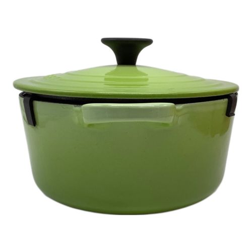 LE CREUSET (ルクルーゼ) 両手鍋 グリーン 18cm ココット・ロンド