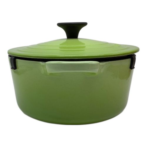 LE CREUSET (ルクルーゼ) 両手鍋 グリーン 18cm ココット・ロンド