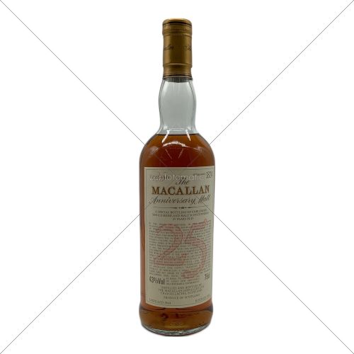 マッカラン (MACALLAN) スコッチウィスキー 43% 700ml アニバーサリーモルト 25年 未開封 1989年 ボトリング｜トレファクONLINE