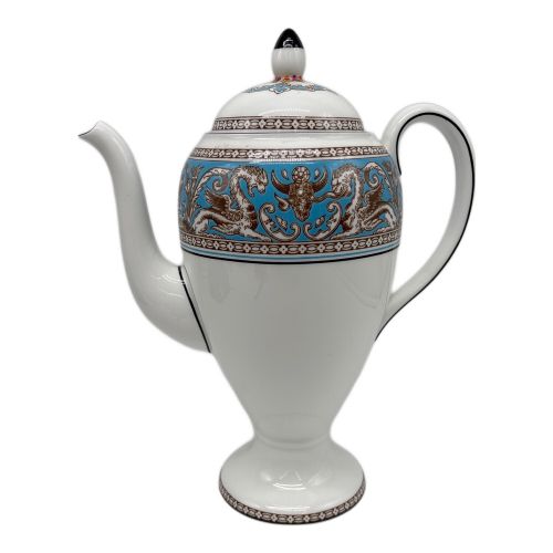 Wedgwood (ウェッジウッド) コーヒーポット ヨゴレ有 ターコイズ フロレンティーン