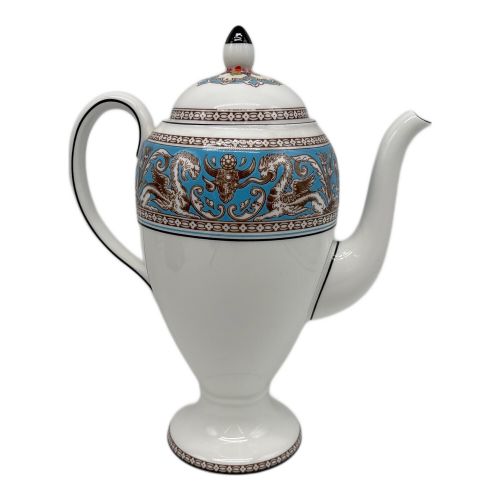 Wedgwood (ウェッジウッド) コーヒーポット ヨゴレ有 ターコイズ フロレンティーン