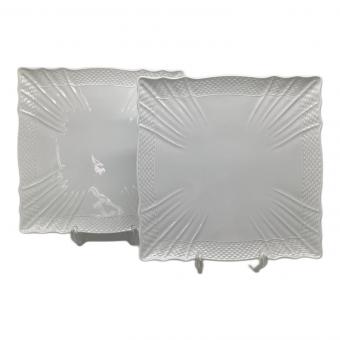 RICHARD GINORI (リチャードジノリ) スクエアプレート ベッキオ・ホワイト 2Pセット