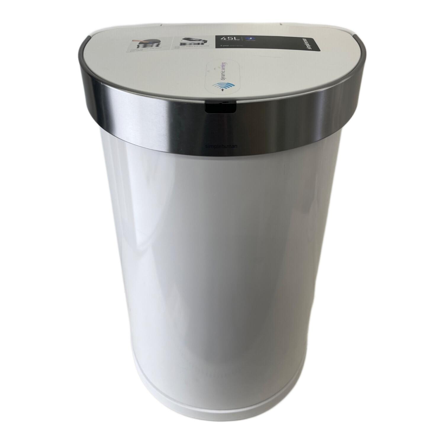 【トレファクマーケット久喜店】simplehuman　45L セミラウンドセンサーカン simplehuman (シンプルヒューマ) セミラウンドセンサーカン ホワイト