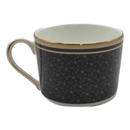 Wedgwood (ウェッジウッド) カップ&ソーサー ブラックダマスク クリオ(花柄)