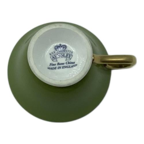 Aynsley (エインズレイ) カップ&ソーサー グリーン オーチャードゴールド