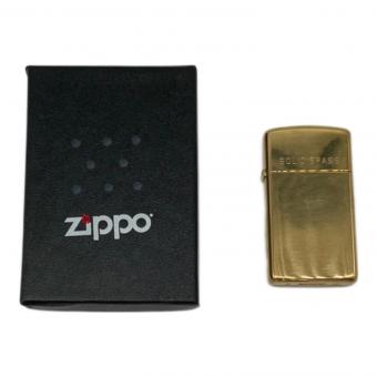 ZIPPO (ジッポ) オイルライター ゴールド スリム 2016年製 ソリッドブラス